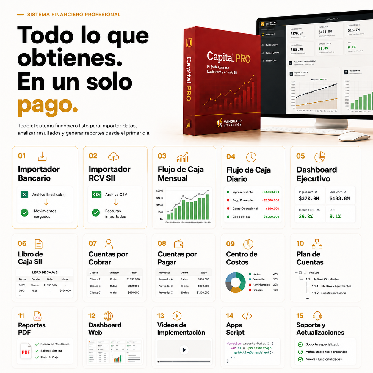 Capital PRO: Flujo de Caja con Dashboard y Análisis SII