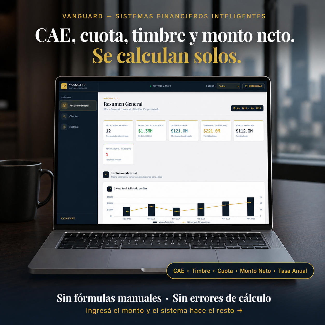 Sistema de Evaluación de Créditos PRO: Simulador Financiero con Propuesta PDF Automática y Dashboard de Portafolio Crediticio