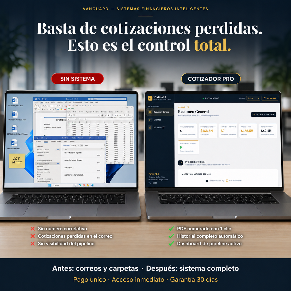 Cotizador PRO: Sistema de Cotizaciones con Dashboard Comercial & PDF Automático