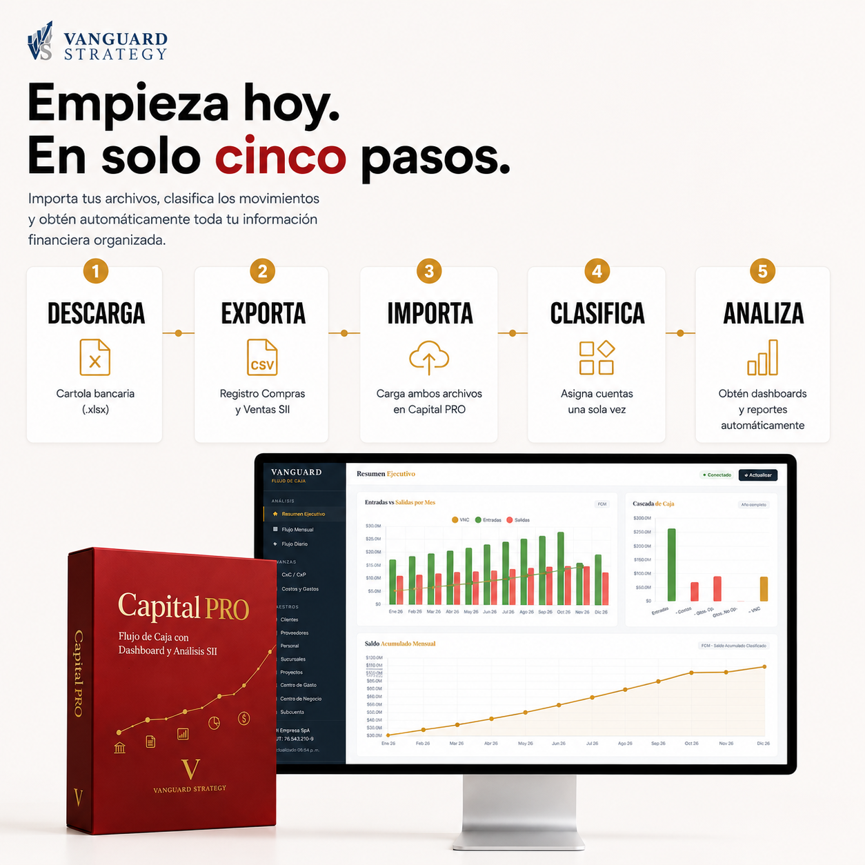 Capital PRO: Flujo de Caja con Dashboard y Análisis SII