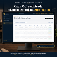 Gestor de Órdenes de Compra PRO: Sistema de Compras con Dashboard de Proveedores & PDF Automático