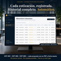 Cotizador PRO: Sistema de Cotizaciones con Dashboard Comercial & PDF Automático