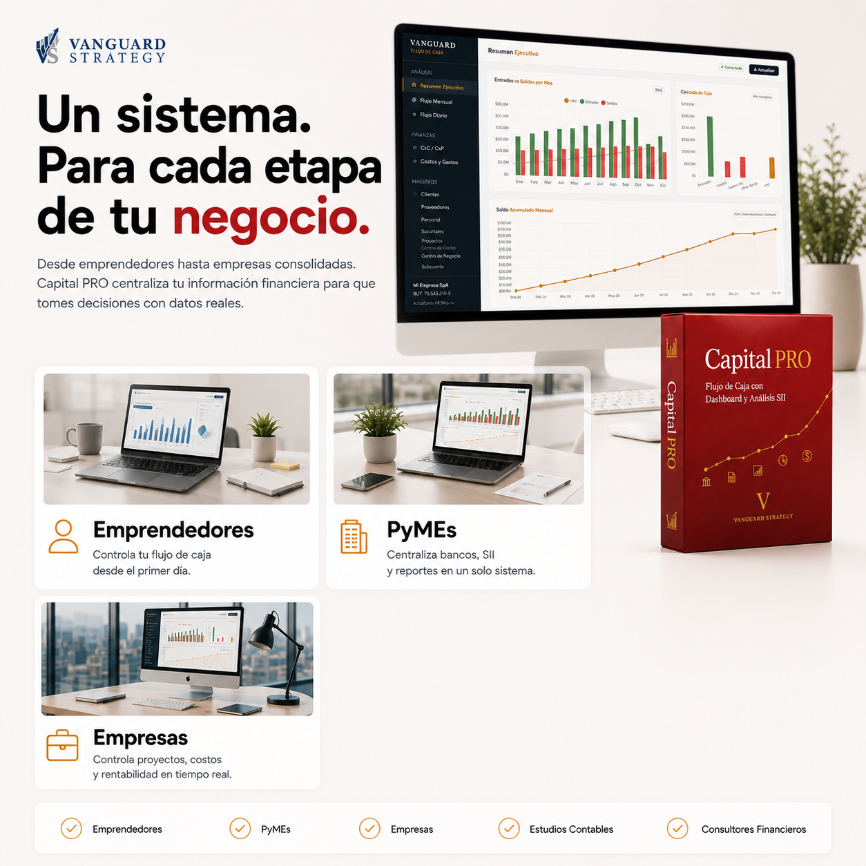 Capital PRO: Flujo de Caja con Dashboard y Análisis SII