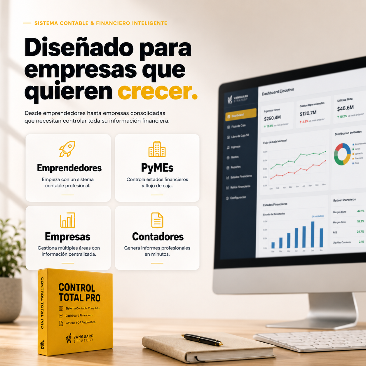 Control Total PRO: Sistema Contable Financiero Inteligente con Dashboard & RCV