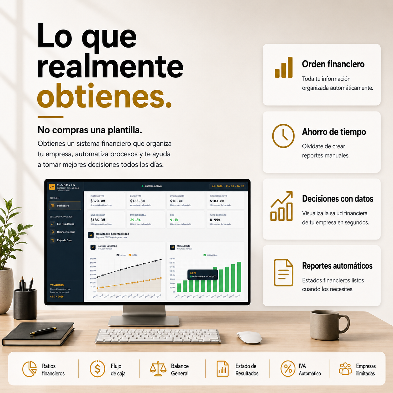 Control Total: Plantilla Contable & Sistema Financiero Inteligente