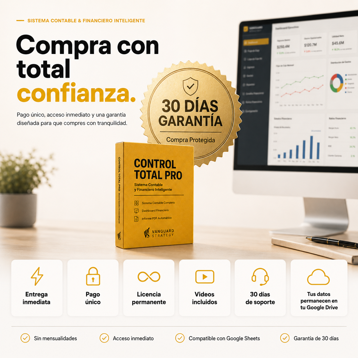 Control Total PRO: Sistema Contable Financiero Inteligente con Dashboard & RCV