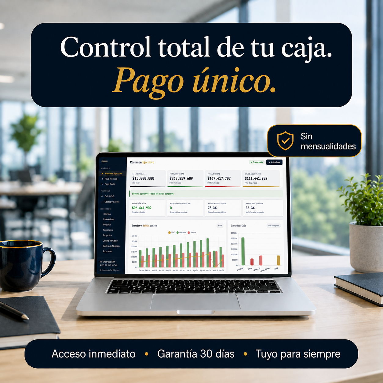 Capital PRO: Flujo de Caja con Dashboard y Análisis SII