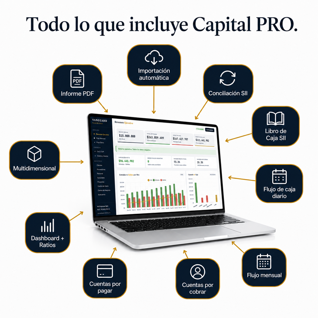 Capital PRO: Flujo de Caja con Dashboard y Análisis SII